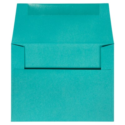 JAM Paper A2 Colored Invitation Envelopes, 4.375 x 5.75, Sea Blue Recycled, 25/Pack (70207)