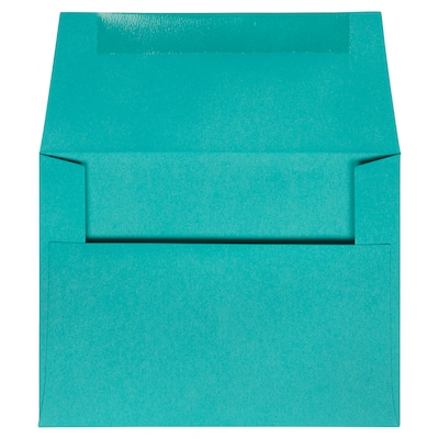 JAM Paper A2 Colored Invitation Envelopes, 4.375 x 5.75, Sea Blue Recycled, 50/Pack (70207I)
