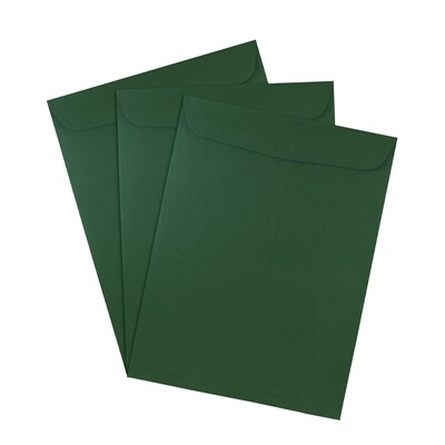 JAM Paper® 9 x 12 Open End Catalog Envelopes, Dark Green, 10/Pack (31287529c)