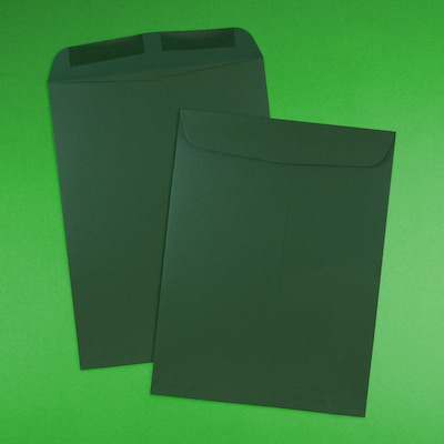 JAM Paper® 9 x 12 Open End Catalog Envelopes, Dark Green, 10/Pack (31287529c)