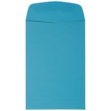 JAM Paper 6 x 9 Open End Catalog Colored Envelopes, Blue Recycled, 25/Pack (88087a)