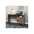Prepac Milo 55 Desk with Side Storage and 2 Drawers, Drifted Gray (DEHR-1413-1)