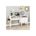 Prepac Milo 55 Desk with Side Storage and 2 Drawers, White (WEHR-1413-1)