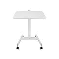 Mount-It! Mixed Materials Mobile Presentation Cart, White (MI-7997)