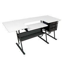 Studio Designs 50.75W x 23.75D Eclipse Hobby Sewing Center Black / White (13362)