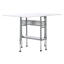 Studio Designs Sew Ready Hobby and Craft Table in Silver and White (13374)