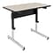 Studio Designs Adapta Square Activity Table, 36 x 22.25, Height Adjustable, Black and Spatter Gray