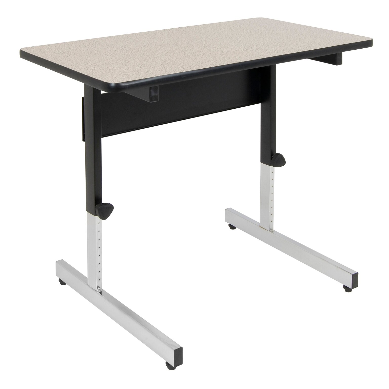 Studio Designs Adapta Square Activity Table, 36 x 22.25, Height Adjustable, Black and Spatter Gray (410381)