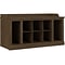 Bush Furniture Woodland 40W Shoe Storage Bench with Shelves, Ash Brown (WDS240ABR-03)