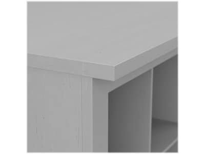 Bush Furniture Woodland 24W Small Shoe Bench with Shelves, Cape Cod Gray (WDS224CG-03)