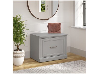Bush Furniture Woodland 24W Small Shoe Bench with Drawer, Cape Cod Gray (WDS124CG-03)