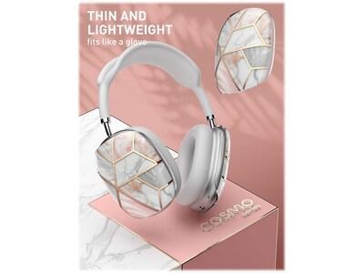 i-Blason Cosmo Case for AirPods Max, Marble Pink (AirPodsMax2020-Kits-Cosmo-Marble)