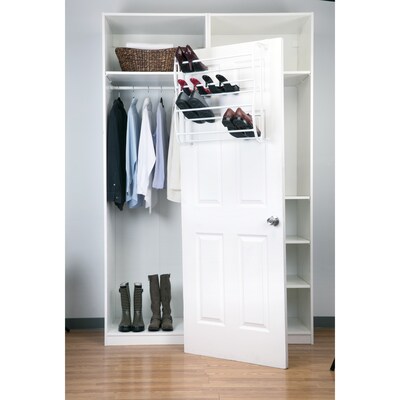 Simplify Over the Door Shoe Rack, 36 Pair, White (23197)