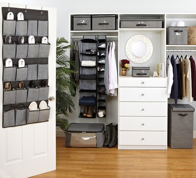 Simplify Shoe Organizer, 10 Shelf, Black (25428-BLACK)