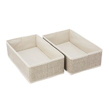 Simplify Drawer Organizer, Medium 2 Pack, Faux Jute (25514-FEJ)