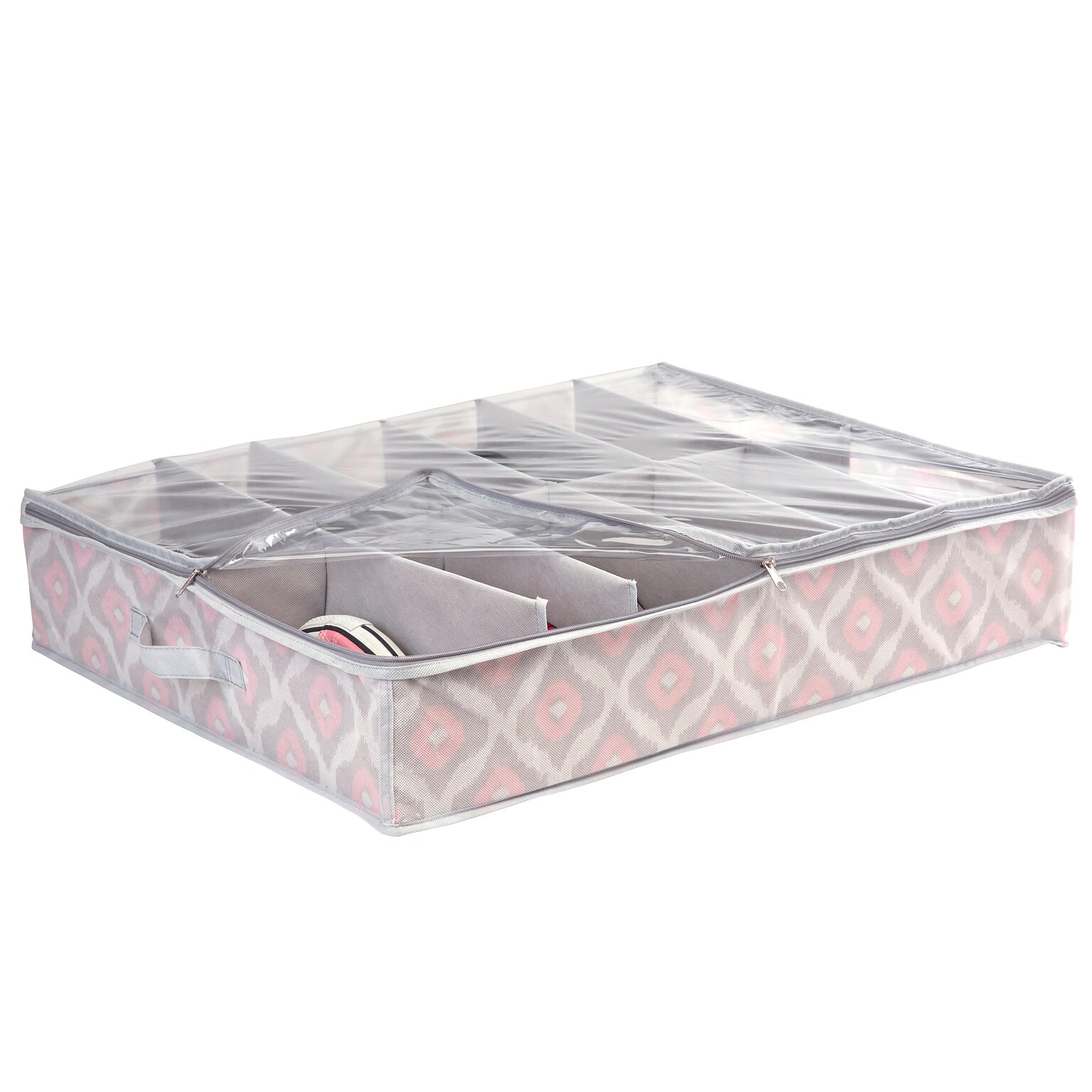 The Macbeth Collection Closet Candie Under the Bed Shoe Storage Box, 12 Pair, Ikat (M-77813-CC)