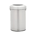 Rubbermaid Refine Stainless Steel Indoor Trash Can with Open Lid, 16 Gallon, Silver (2147550)