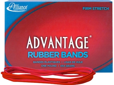 Alliance Multi-Purpose #69 Rubber Bands, Latex Free, Red, 140/Pack (96695)