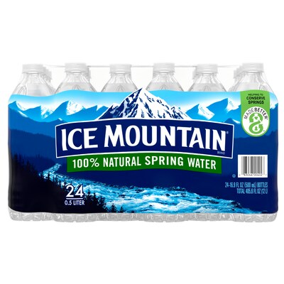 Ice Mountain 100% Natural Spring Water, 16.9 oz., 24/Carton (12119419)