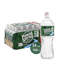 Poland Spring 100% Natural Spring Water, Regular Flavor, 700ml Bottles with Sport Cap, 24/Carton (12