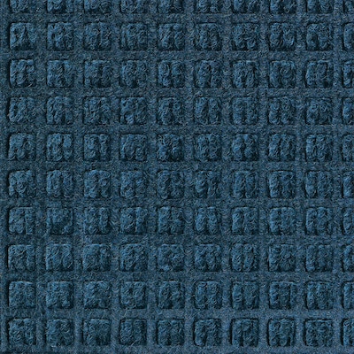 M+A Matting WaterHog Squares Fashion Mat, Universal Cleated, 3 x 5, Navy (2806135070)