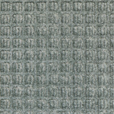 M+A Matting WaterHog Squares Fashion Mat, Universal Cleated, 3 x 5, Medium Grey (2805735070)