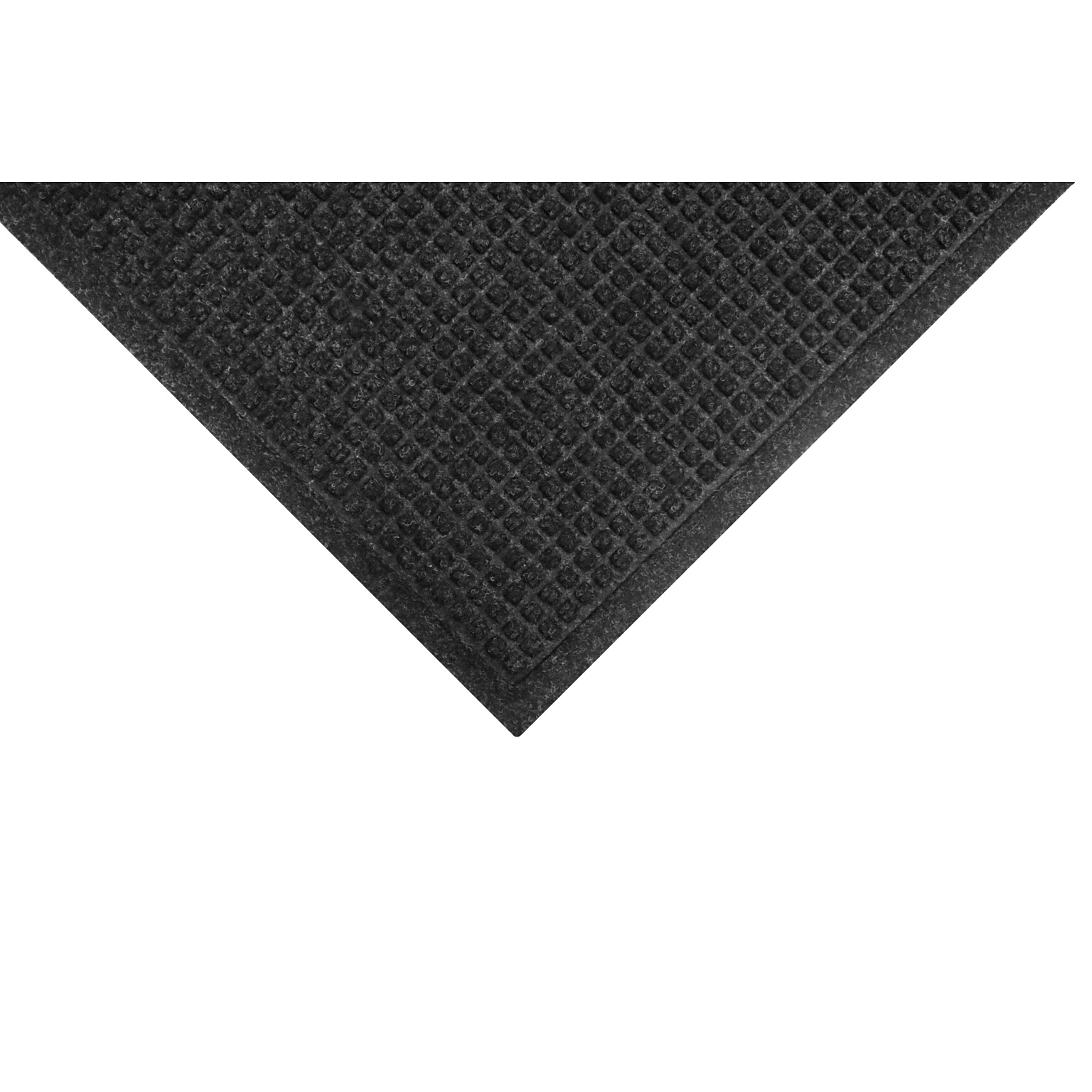 M+A Matting WaterHog Squares Fashion Mat, Universal Cleated, 3 x 10, Charcoal (28054310070)