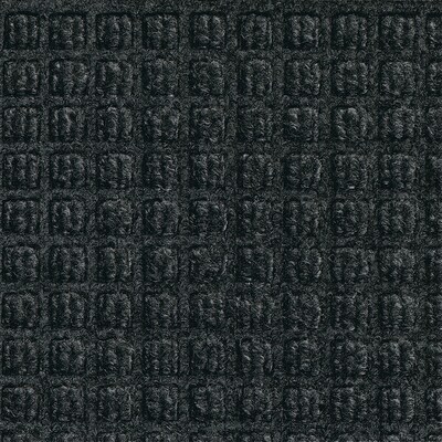 M+A Matting WaterHog Squares Fashion Mat, Universal Cleated, 3' x 5', Charcoal (2805435070)
