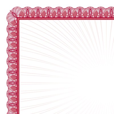 Masterpiece Studios Certificates, 8.5" x 11", Red and White, 100/Pack (961034S)