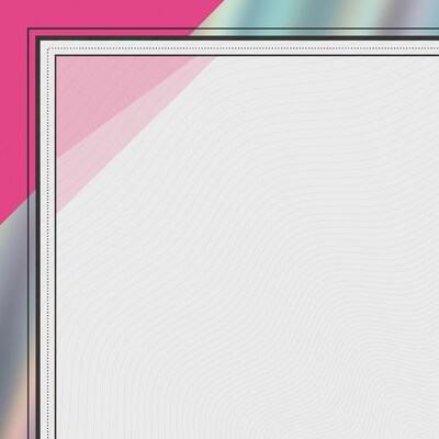 Great Papers Rainbow Foil Certificates, 8.5" x 11", Happy Pink, 15/Pack (2019003)