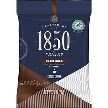 1850 Black Gold Ground Coffee, Fraction Pack, Dark Roast, 2.5 oz., 24/Carton (SMU02151)