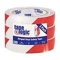 Tape Logic 1 x 36 yds. Striped Vinyl Safety Tape, Red/White, 3/Pack (T91363PKRW)