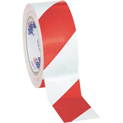 Tape Logic 2" x 36 yds. Striped Vinyl Safety Tape, Red/White, 3/Pack (T92363PKRW)