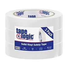 Tape Logic 1 x 36 yds. Solid Vinyl Safety Tape, White, 3/Pack (T91363PKW)