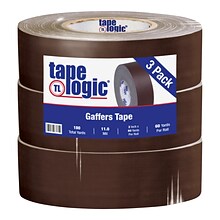 Tape Logic 2 x 60 yds. x 11 mil Gaffers Tape,  Brown,  3/Pk