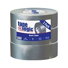 Tape Logic® Duct Tape, 9 Mil, 2 x 60 yds., Silver, 3/Case (T98785S3PK)