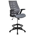 Flash Furniture Nylon Drafting Chair with Lumbar Support, Dark Gray (BLZP809DDKGY)
