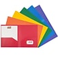 JAM Paper Heavy Duty 2-Pocket Presentation Folders, Assorted Colors, 6/Pack (383Hrgbyop)