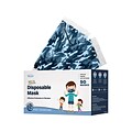 WeCare Individually Wrapped  Disposable Face Mask, 3-Ply, Kids, Blue Camo, 50/Box (WMN100042)