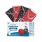 WeCare Individually Wrapped Disposable Face Masks, 3-Ply, Adult, Red Bandana/Black Bandana, 50/Box (