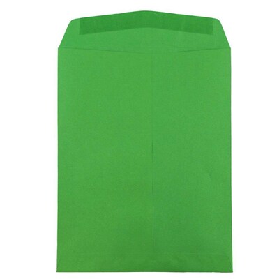 JAM Paper 10 x 13 Open End Catalog Colored Envelopes, Green Recycled, 50/Pack (v0128190i)