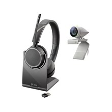 Poly Studio P5/Voyager 4220 UC USB Webcam and Wireless Headset Kit, White/Black (2200-87140-025)