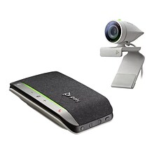 Poly Studio P5/Sync 20+ USB Webcam and Wireless Speakerphone Kit, White/Black/Gray (2200-87150-025)