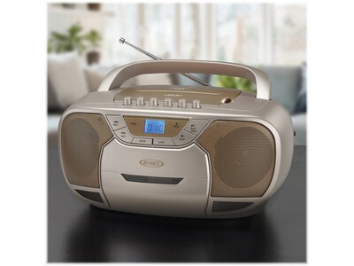 Jensen CD-590-C Bluetooth MP3/CD/Radio Player, Champagne