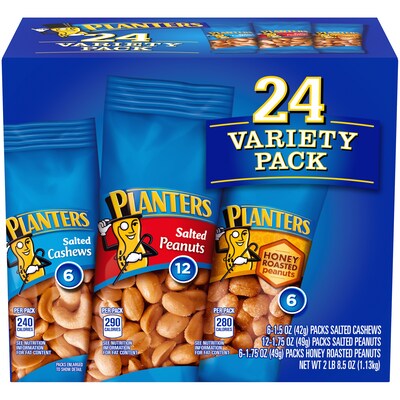Planters Nuts, Variety, 24/Carton (220-00423)