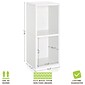 Way Basics 30.2"H 2 Shelf Narrow Bookcase Modern Eco Storage Shelf, White (BS285340770WE)