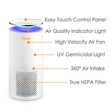 Crane True HEPA Tower Air Purifier, White (EE-5069)