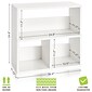 Way Basics 24.8"H Collins Cubby Bookcase, Organizer and Modern Eco Storage Shelf, White (WB-2SHELF-3-WE)