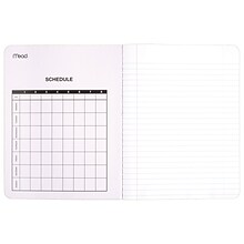 Mead 1-Subject Composition Notebooks, 9.75 x 7.5, Wide Ruled, 100 Sheets, Black (09910)