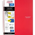 Five Star Wirebound Notebook, 1-Subject Notebook, 8.5 x 11, College Ruled, 100 Sheets, Red (72053)